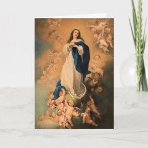 Festiva Tarjeta de Navidades Madre María
