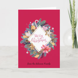 Festiva Tarjeta de Navidades mágicos acogedores y acogedor