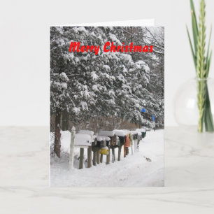 Festiva Tarjeta de Navidades Mailman