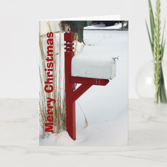 Festiva Tarjeta de Navidades Mailman (Anverso)