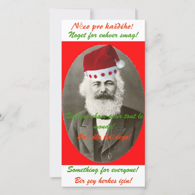 Festiva Tarjeta de Navidades Marx (Anverso)