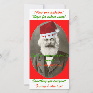 Festiva Tarjeta de Navidades Marx