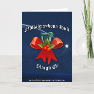 Festiva Tarjeta de Navidades Mayo-Irlandeses - Nollaig Sho