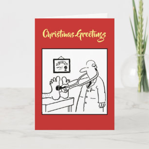 Festiva Tarjeta de Navidades Médicas divertidos