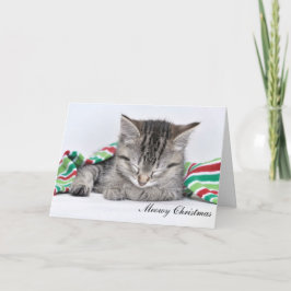 Festiva Tarjeta de Navidades Meowy