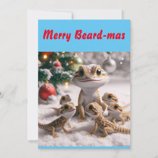 Festiva Tarjeta de Navidades Merry Beard-mas