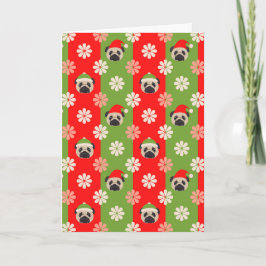 Festiva Tarjeta de Navidades Merry Pugmas