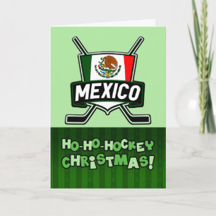 Festiva Tarjeta de Navidades mexicanos de hockey sobre hie