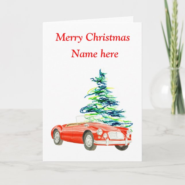 Festiva Tarjeta de Navidades MGA, personalizable (Anverso)