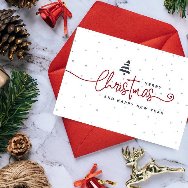 Festiva Tarjeta de Navidades minimalistas: Modernas vacaci (Subido por el creador)