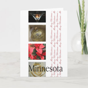 Festiva Tarjeta de Navidades Minnesota, específica del est