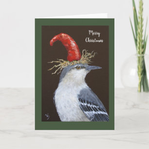 Festiva Tarjeta de Navidades Mockingbird