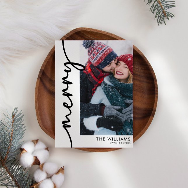 Festiva Tarjeta de Navidades modernos con escritura navide (Subido por el creador)