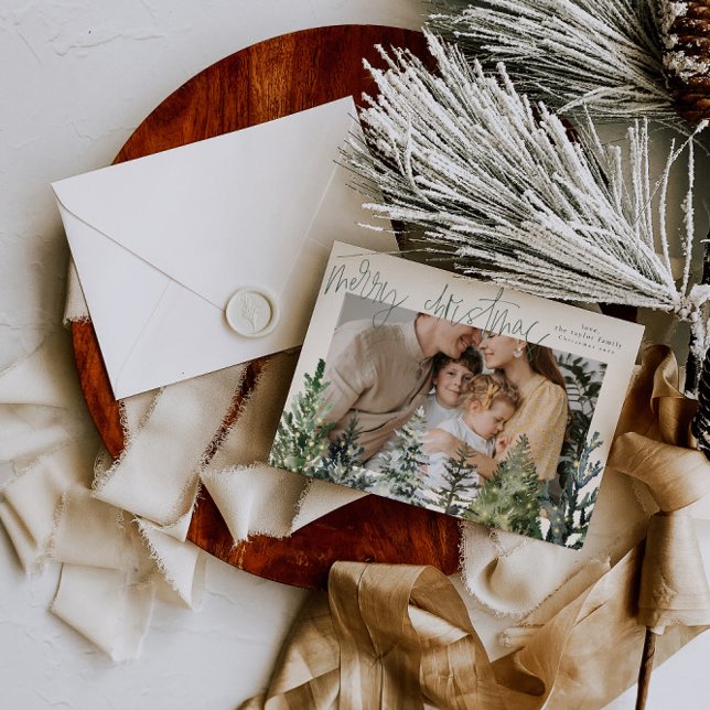 Festiva Tarjeta de Navidades modernos y sencillos para fot (Subido por el creador)