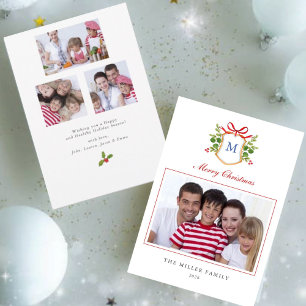 Festiva Tarjeta de Navidades monográficos con múltiples fo