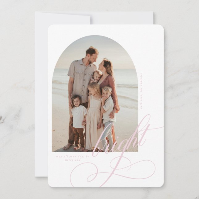 Festiva Tarjeta de Navidades mora y brillante (Anverso)