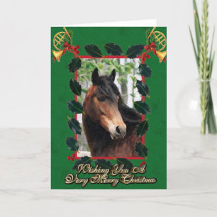 Festiva Tarjeta de Navidades Morgan Horse Blank