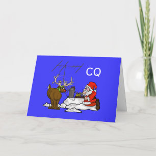 Festiva Tarjeta de Navidades Morse Code Santa & Rudolph