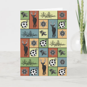 Festiva Tarjeta de Navidades Mosaicos
