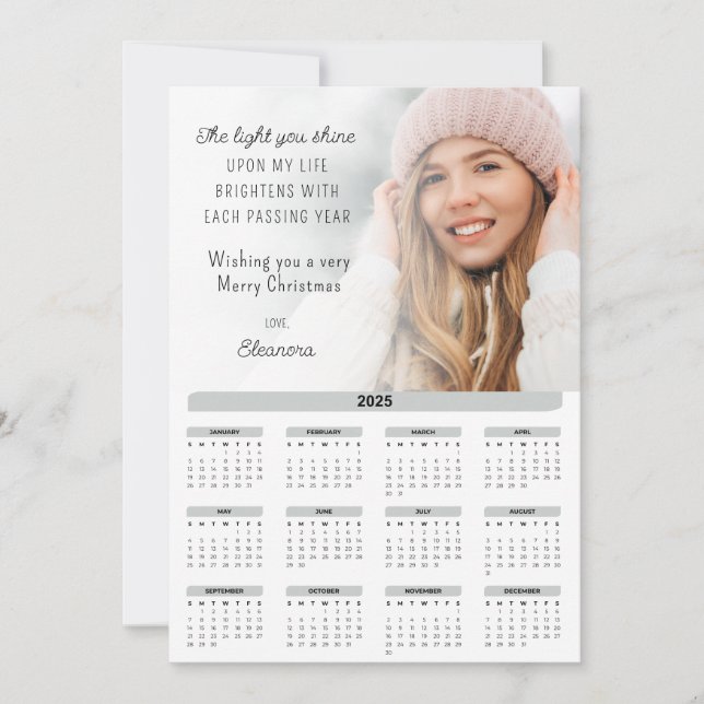 Festiva Tarjeta de Navidades motivacionales de fotos del c (Anverso)