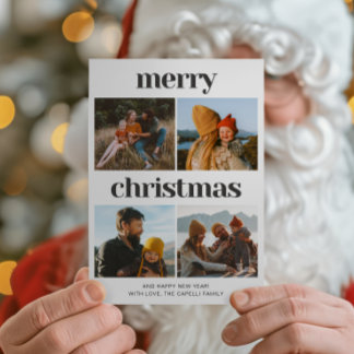 Festiva Tarjeta de Navidades multifotográficos