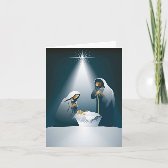 Festiva Tarjeta de navidades - Natividad (Anverso)