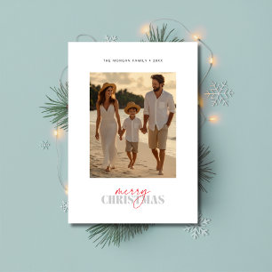 Festiva Tarjeta de Navidades náuticos de fotografía famili