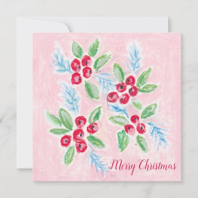 Festiva Tarjeta de Navidades navidades Berries (Anverso)