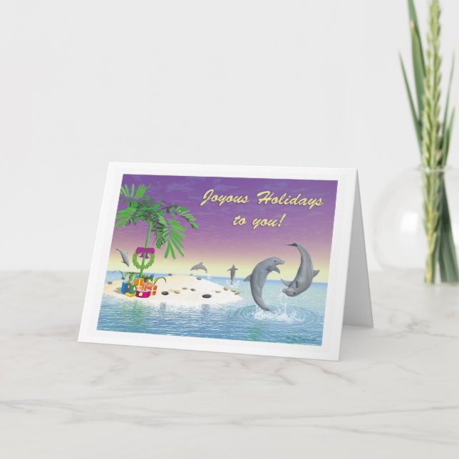 Festiva Tarjeta de navidades - "Navidades de las islas del (Anverso)