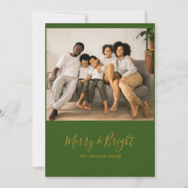 Festiva Tarjeta de Navidades navideños con mora y brillant