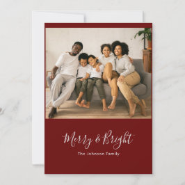 Festiva Tarjeta de Navidades navideños con mora y brillant