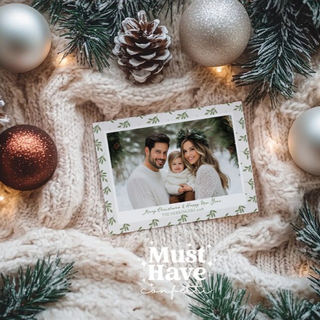 Festiva Tarjeta de Navidades Neutral Holly Berries (Subido por el creador)