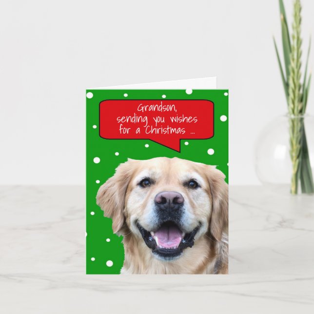 Festiva Tarjeta de Navidades nietos (Anverso)