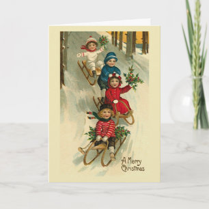 Festiva Tarjeta de Navidades "Niños en Soldadura"