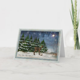 Festiva Tarjeta de Navidades nocturnos silenciosos