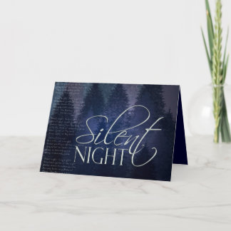 Festiva Tarjeta de Navidades nocturnos silenciosos