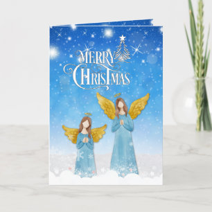 Festiva Tarjeta de Navidades nocturnos Starry Winter