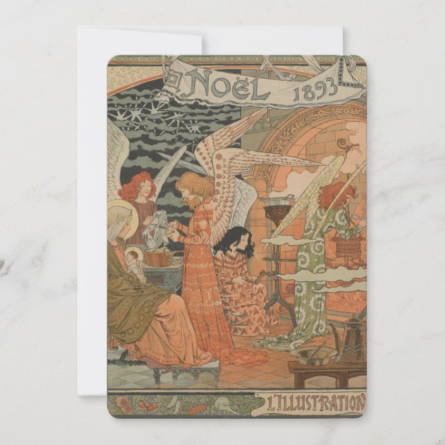 Festiva Tarjeta de Navidades Noel 1893 (Anverso)