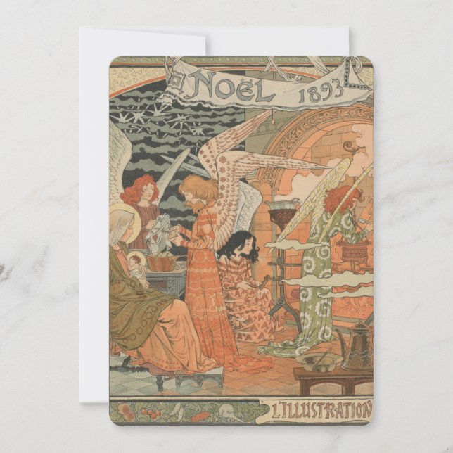 Festiva Tarjeta de Navidades Noel 1893 (Anverso)