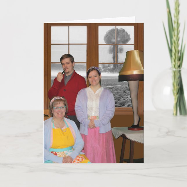 Festiva Tarjeta de Navidades nucleares de invierno (Anverso)