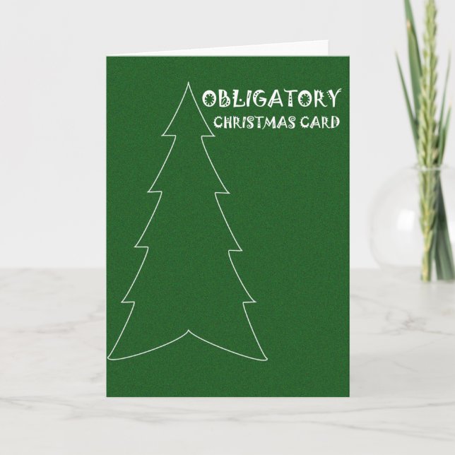 Festiva Tarjeta de Navidades obligatorios (Anverso)