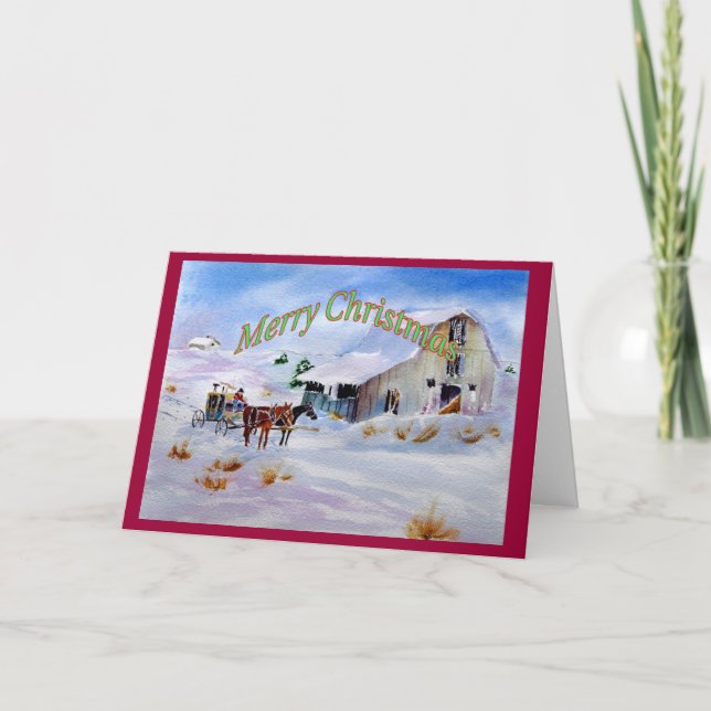 Festiva Tarjeta de Navidades occidentales (Anverso)