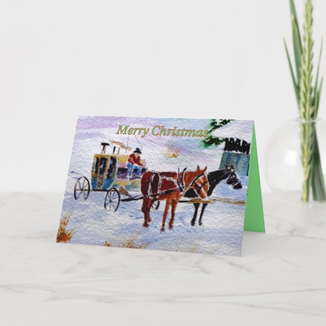 Festiva Tarjeta de Navidades occidentales (Anverso)