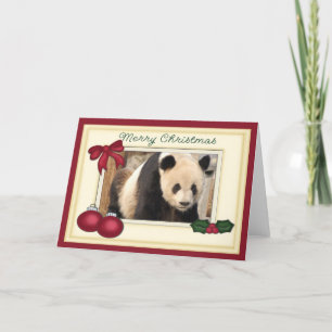 Festiva Tarjeta de Navidades Panda Panda Gigante Bear & Ba