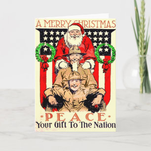 Festiva Tarjeta de navidades para alguien en el ejército