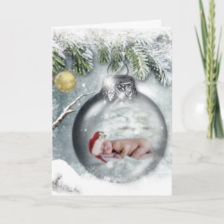 Festiva Tarjeta de Navidades para bebés