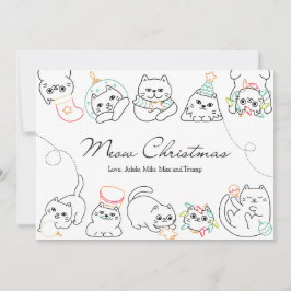 Festiva Tarjeta de Navidades para el amante del gato con t