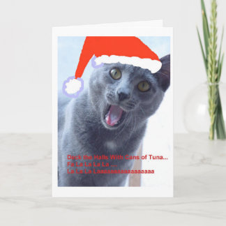 Festiva Tarjeta de Navidades para gato 2