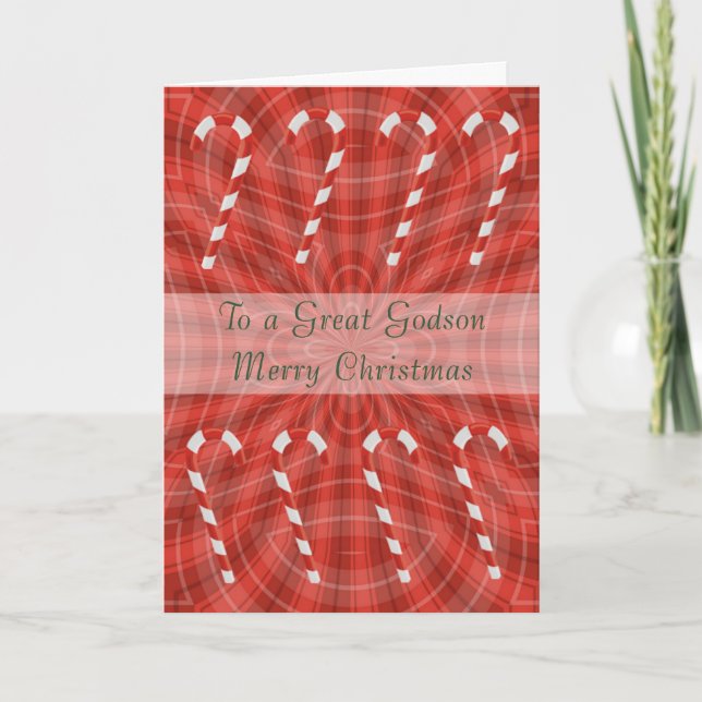 Festiva Tarjeta de navidades para Godson (Anverso)