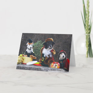 Festiva Tarjeta de navidades para los amantes del perro.